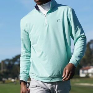 Rhoback quarter zip pull over size Large